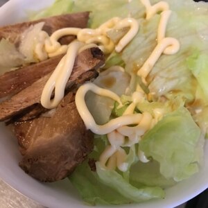 ひとりごはん。簡単サラダうどん